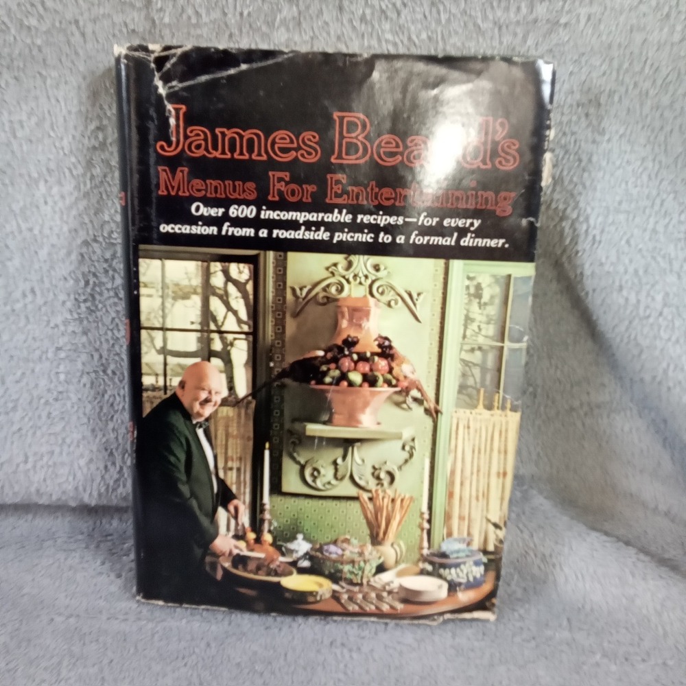 James Beard Menus For Entertaining‎ Hardcover Cookbook Vintage Delacorte Press